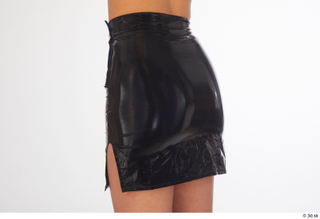 Killa Raketa black shiny faux leather mini skirt casual dressed…